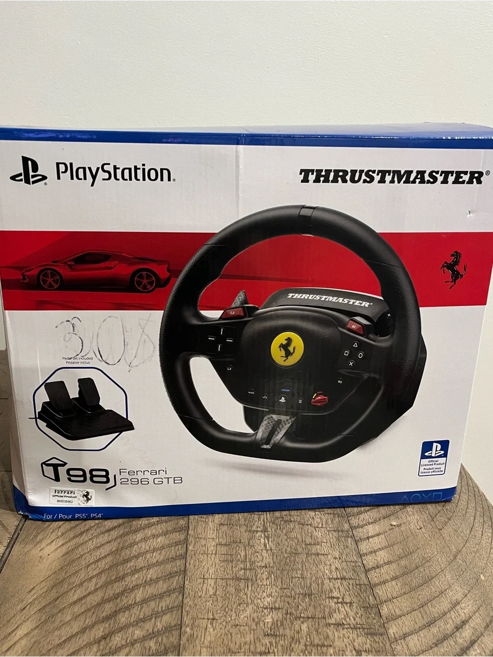 Thrustmaster T98 Ferrari 296 GTB Racing Wheel & Pedal Set Playstation 4/5 & PC